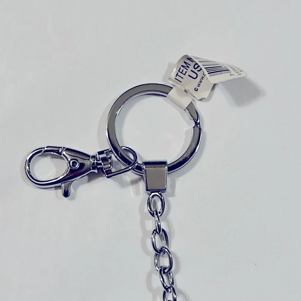 Shamrock Spinner Key Chain Boston Massachusetts Silver Green